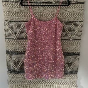 Pink Lucy in the sky homecoming dress